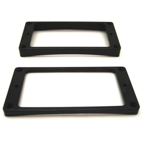 0645208012075 - Humbucker-Rahmen Pickup Rings 2er-Set gewölbt schwarz Kunststoff